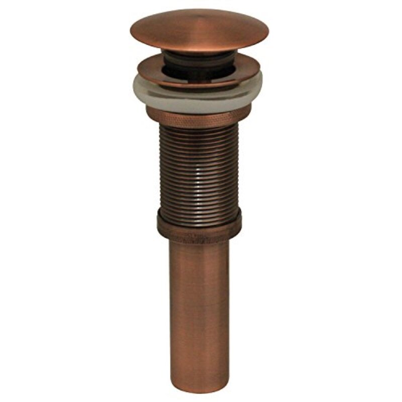 Whitehaus WHD01-ACO 2 3/4 Decorative pop-up mushroom drain with no overflow - Antique Copper
